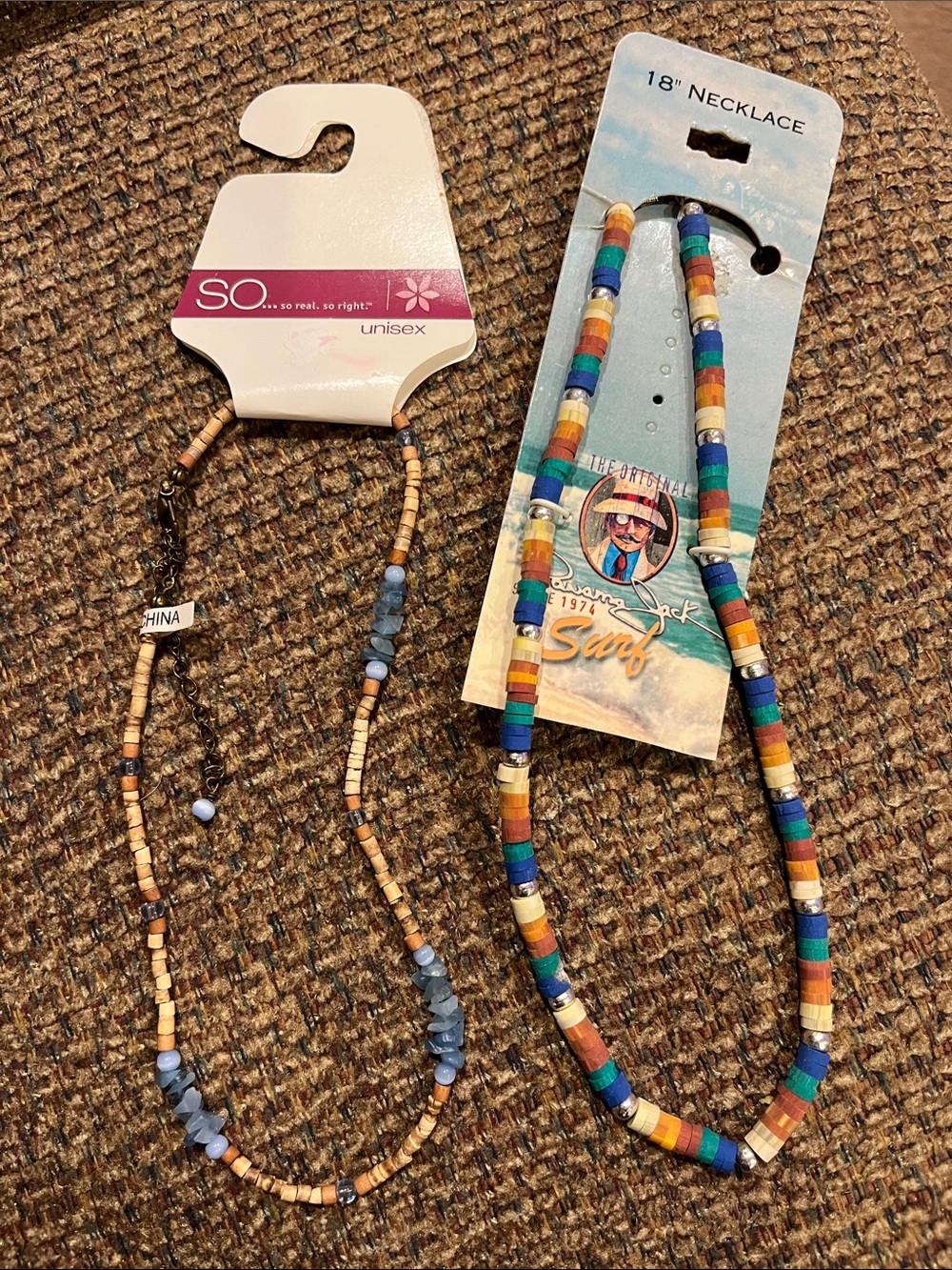 SO and Panama Jack unisex beaded necklace bundle NWT